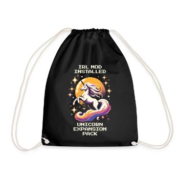 IRL Mod Installed | Unicorn Fantasy - Drawstring Bag - black - Front