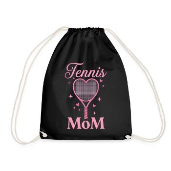 Conception de raquette Tennis Mom Heart - Sac de sport léger - noir - Devant