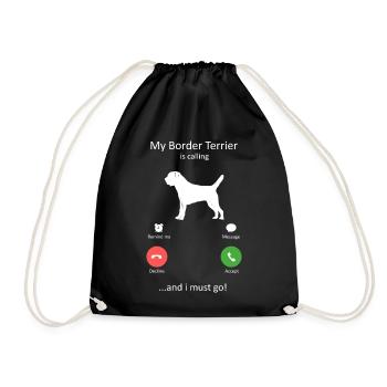 La race de chien Loyal Border Terrier appelle - Sac de sport léger - noir - Devant