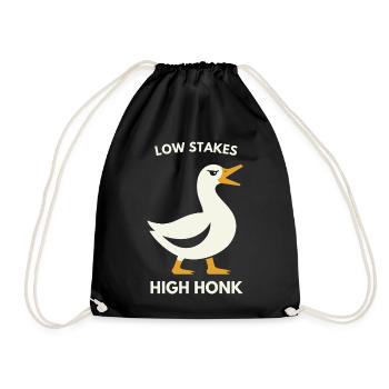 Low Stakes High Honk Duck Tee - Turnbeutel - Schwarz - Vorne