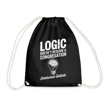 Logic Solitude Glühbirnen-Tee - Turnbeutel - Schwarz - Vorne