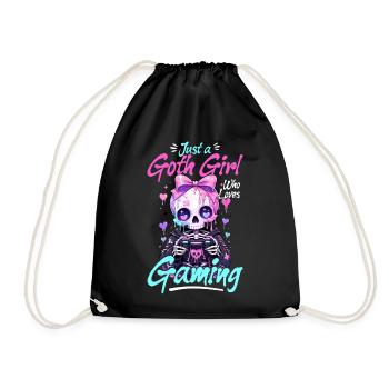 Pastel Goth Soft Goth Gaming Gamer - Turnbeutel - Schwarz - Vorne