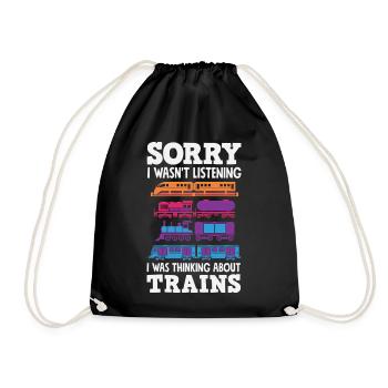 Je n’ai pas écouté. J’ai pensé à l’humour drôle des trains. - Sac de sport léger - noir - Devant