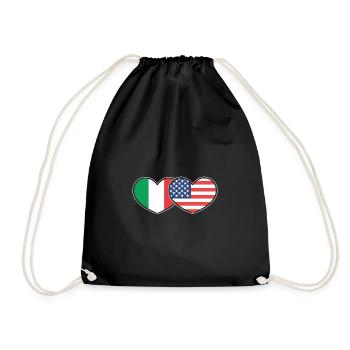 Italien - Turnbeutel - Schwarz - Vorne