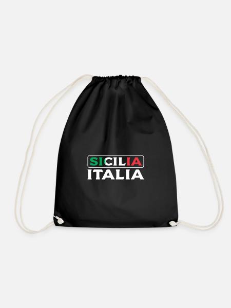 Italien Sizilien - Turnbeutel - Schwarz