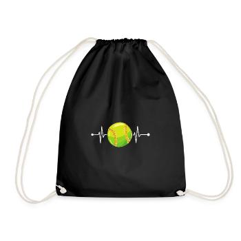Softball Softball Players - Drawstring Bag - black - Front