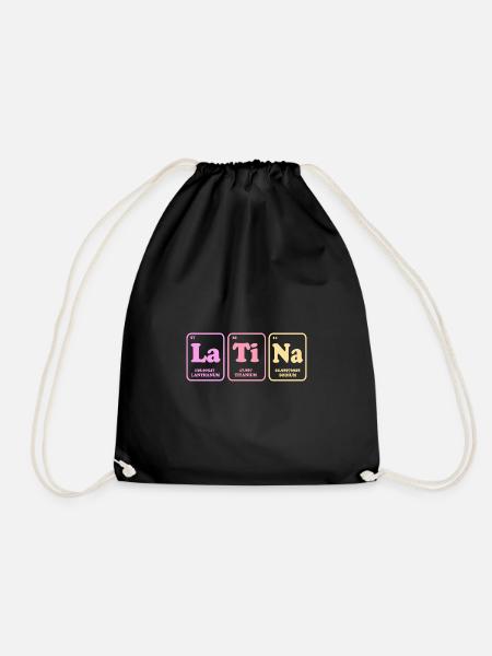 Latina Mom Latino - Drawstring Bag - black