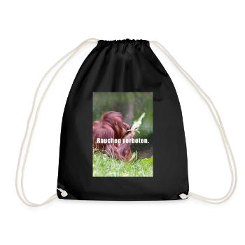 Smoking prohibited - Drawstring Bag - black - Front