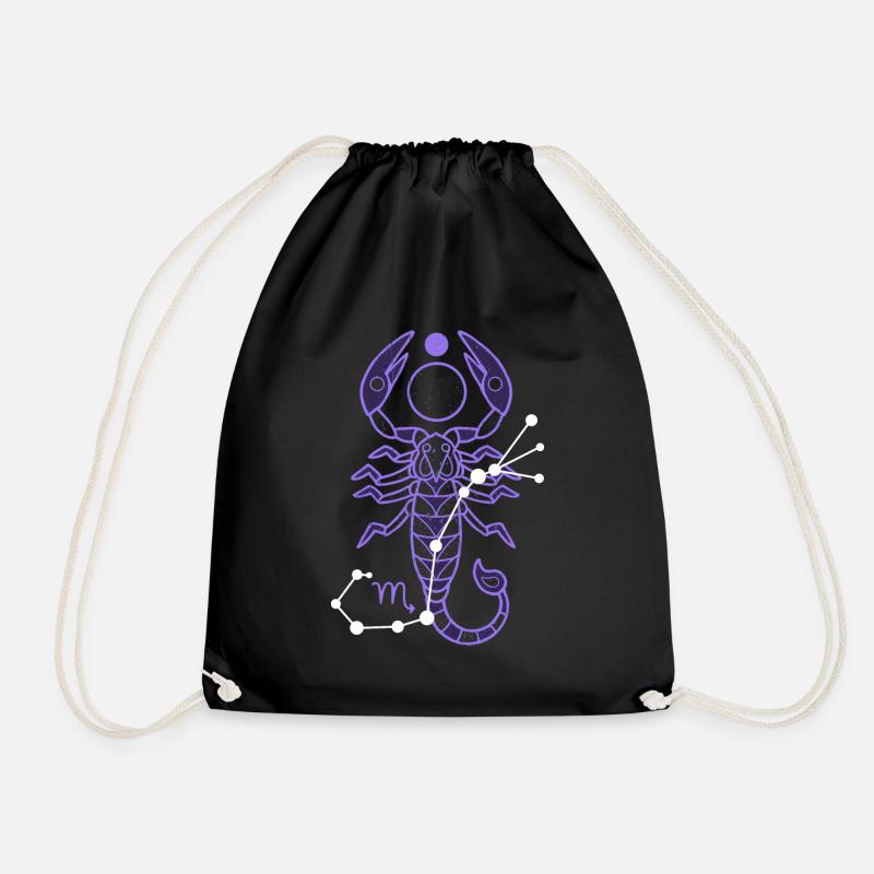Scorpio - Drawstring Bag - black