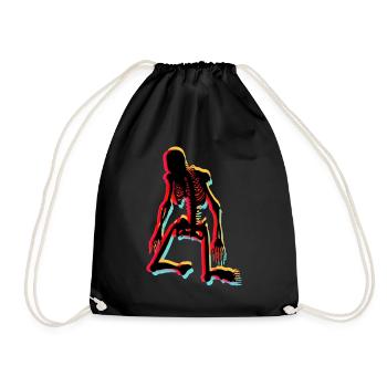 Squelette - Sac de sport léger - noir - Devant