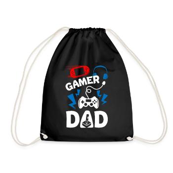 Gamer Dad - Turnbeutel - Schwarz - Vorne
