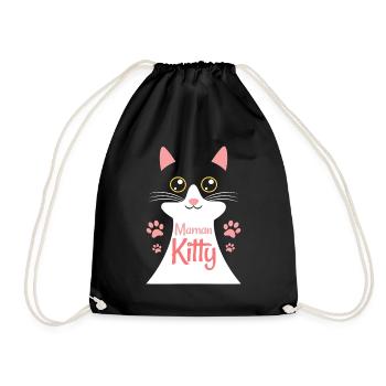 Maman Kitty Mère Qui Adore Les Chats - Sac de sport léger - noir - Devant