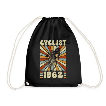Cycliste Né En 1962 60 Ans Anniversaire - Sac de sport léger - noir - Devant