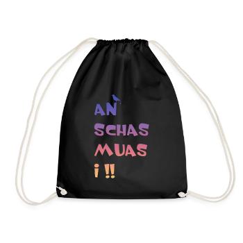 An Schas muas i - Turnbeutel - Schwarz - Vorne