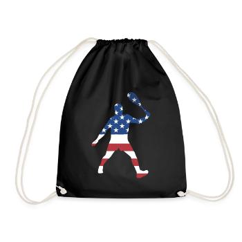 Sport Us Flag Squash - Drawstring Bag - black - Front