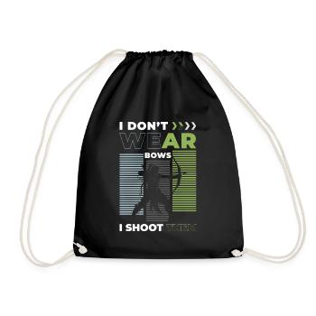 Shooter, Hunting, Shooting, Arrow - Drawstring Bag - black - Front