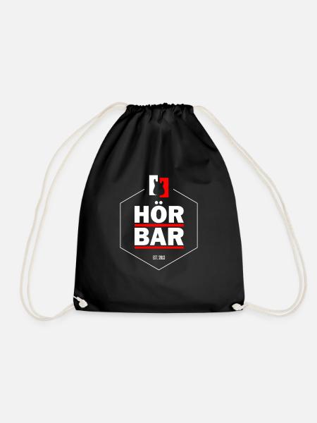 Hörbar Merch - Turnbeutel - Schwarz