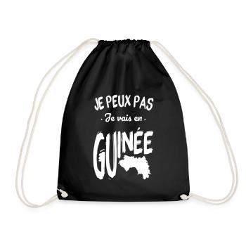 Je peux pas je vais en Guinée - Sac de sport léger - noir - Devant