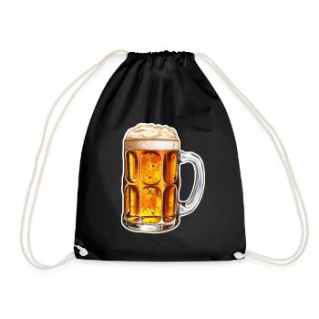 Bier - Prost! - Turnbeutel - Schwarz - Vorne