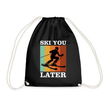 dictons amusants sur le ski ski - Sac de sport léger - noir - Devant