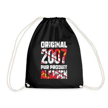 18th birthday - Original - 2007 - Alsatian - Drawstring Bag - black - Front