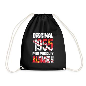 70th Anniversary - Original - 1955 - Alsatian - Drawstring Bag - black - Front
