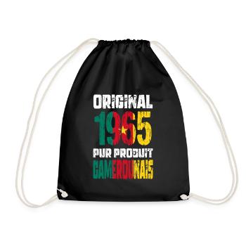 60th Birthday - Original - 1965 Cameroonian - Drawstring Bag - black - Front