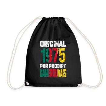 50th Anniversary - Original - 1975 Cameroonian - Drawstring Bag - black - Front