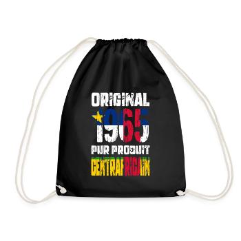 60 Year Anniversary - Original 1965 Central African - Drawstring Bag - black - Front