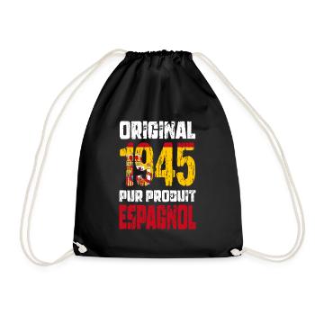80th Anniversary - Original - 1945 - Spanish - Drawstring Bag - black - Front