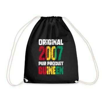 18. Geburtstag - Original 2007 - Guineisch - Turnbeutel - Schwarz - Vorne