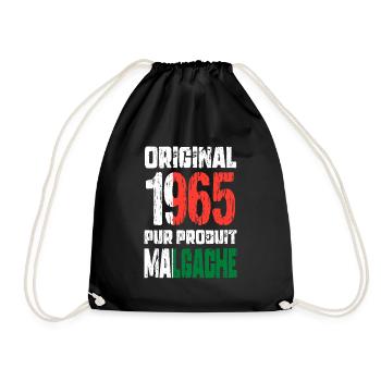 60th Birthday - Original 1965 - Malagasy - Drawstring Bag - black - Front