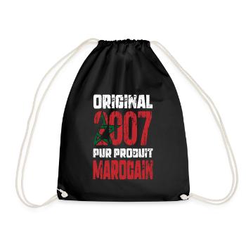 18. Geburtstag - Original 2007 - Marokkanisch - Turnbeutel - Schwarz - Vorne