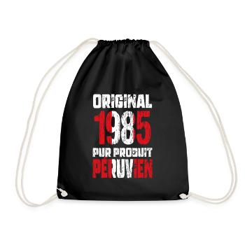40th Anniversary - Original 1985 - Peruvian - Drawstring Bag - black - Front
