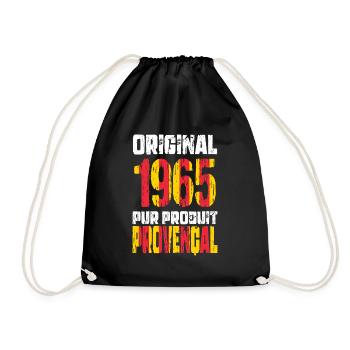 Anniversaire 60 ans - Original 1965 - Provençal - Sac de sport léger - noir - Devant