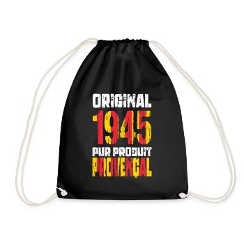 80th Anniversary - Original 1945 - Provençal - Drawstring Bag - black - Front