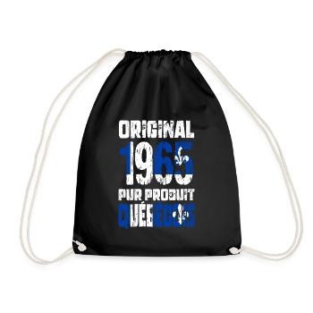 Anniversaire 60 ans - Original 1965 - Québécois - Sac de sport léger - noir - Devant