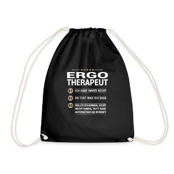 Ergotherapeut Beruf meine eigenen Paragraphen - Turnbeutel - Schwarz - Vorne