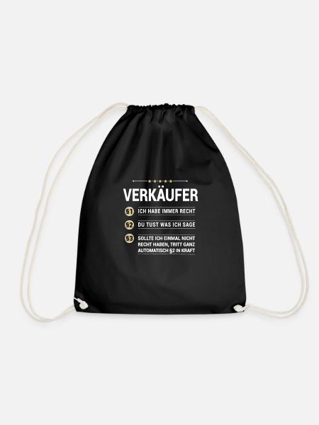Verkäufer Beruf meine eigenen Paragraphen - Turnbeutel - Schwarz