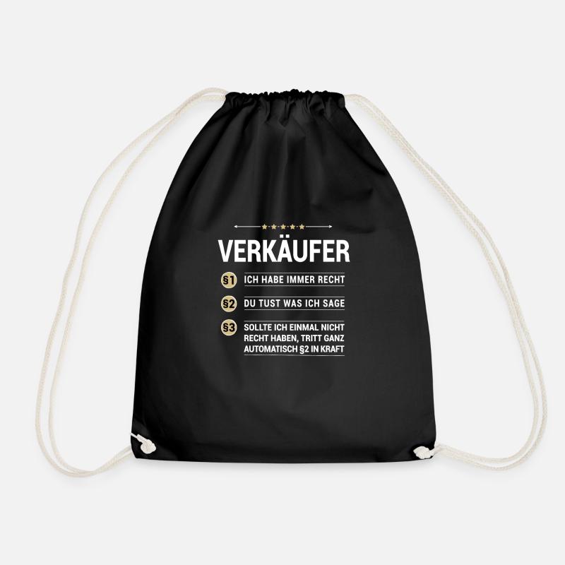 Verkäufer Beruf meine eigenen Paragraphen - Turnbeutel - Schwarz