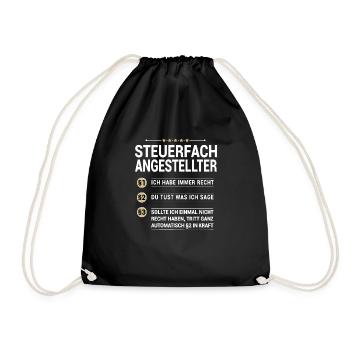 Steuerfachangestellter Beruf eigene Paragraphen - Turnbeutel - Schwarz - Vorne