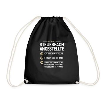 Tax clerk Profession own paragraphs - Drawstring Bag - black - Front
