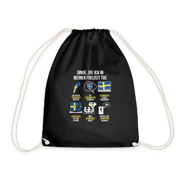 Schweden Spruch | Lustiger Freizeit Spruch Sweden - Turnbeutel - Schwarz - Vorne