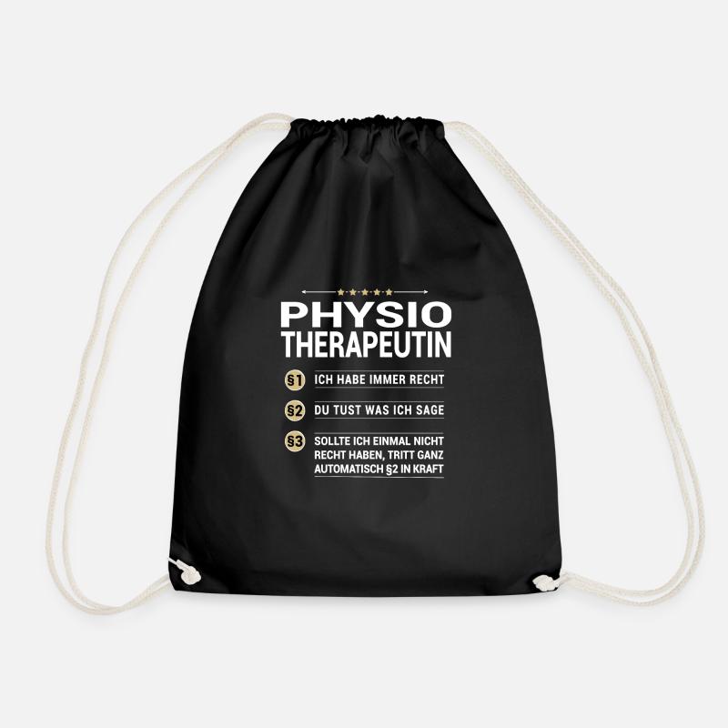 Physiotherapeutin Beruf meine eigenen Paragraphen - Turnbeutel - Schwarz