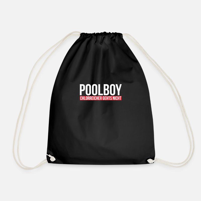 Rettungsschwimmer Bademeister Poolboy Schwimmbad - Turnbeutel - Schwarz