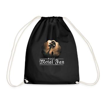 huge metal fan - Drawstring Bag - black - Front