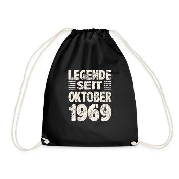 Oktober 1969 Legende seit 54 Jahren Mann Frau - Turnbeutel - Schwarz - Vorne