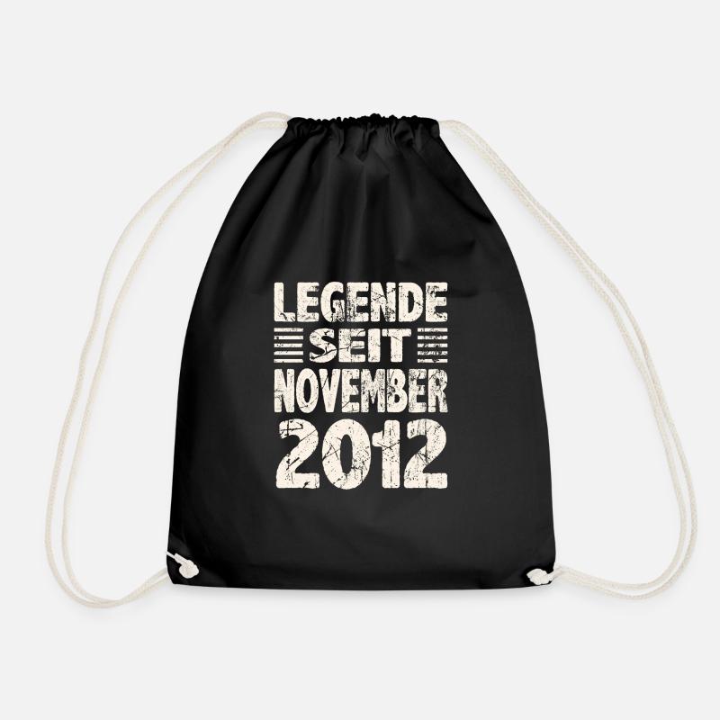 November 2012 Legende seit 11 Jahren Mann Frau - Turnbeutel - Schwarz