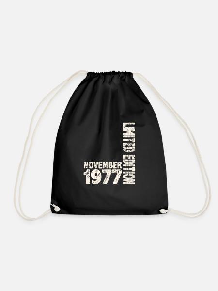November 1977 Limited Edition 46 Jahren Mann Frau - Turnbeutel - Schwarz