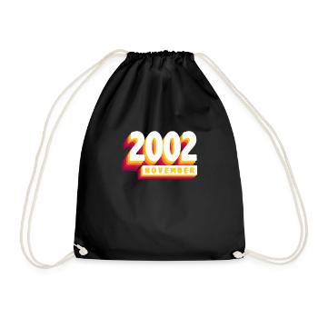 November 2002 21 Years Man Woman Birthday - Drawstring Bag - black - Front